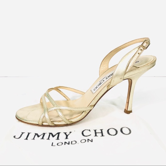 Jimmy Choo Shoes - Jimmy Choo gold strappy heels
